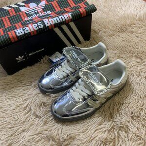 Adidas X Wales Bonner Samba Metallic Silver Sneakers